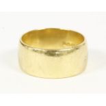 A 22ct gold 'D' section wedding ring, size M½8.25g