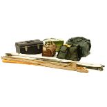 A large quantity of fishing equipment, to include rods, reels and fly making equipment