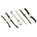 Assorted watches to include a ladies 18ct gold Universe Seiko mechanical strap watch, with saffet