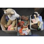 A quantity of toys, including a large teddy bear, pedigree doll, etc