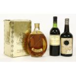 A bottle of Butler Nephew Vintage Port, 1955, a bottle of Saint Emillion 1978, Louis De Montcerac, a