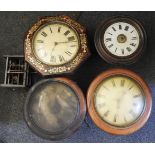 Four 'Black Forest' wall clocks, and spare wooden movement