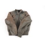 An American B17 gentlemen's flying jacket circa 1960 in khaki green, with gripper zip front, pocket