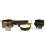 A quantity of cooking pots and cauldrons, to include a Holcroft &Sons, Wolverhampton twin handled