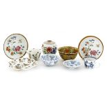 A collection of Chinese porcelain, Kangxi to 18th century, comprising: a tea bowl and saucer, of