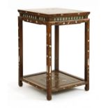 A Chinese hardwood vase stand,