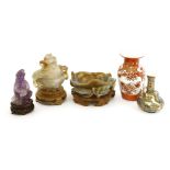 A collection of Chinese and Japanese collectables, 19th/20th century, comprising a Chinese agate