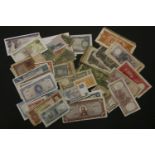 A quantity of world bank notes