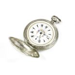 A late 19th century silver hunter pocket watch, by Edward Prior, produced for the Turkish market,
