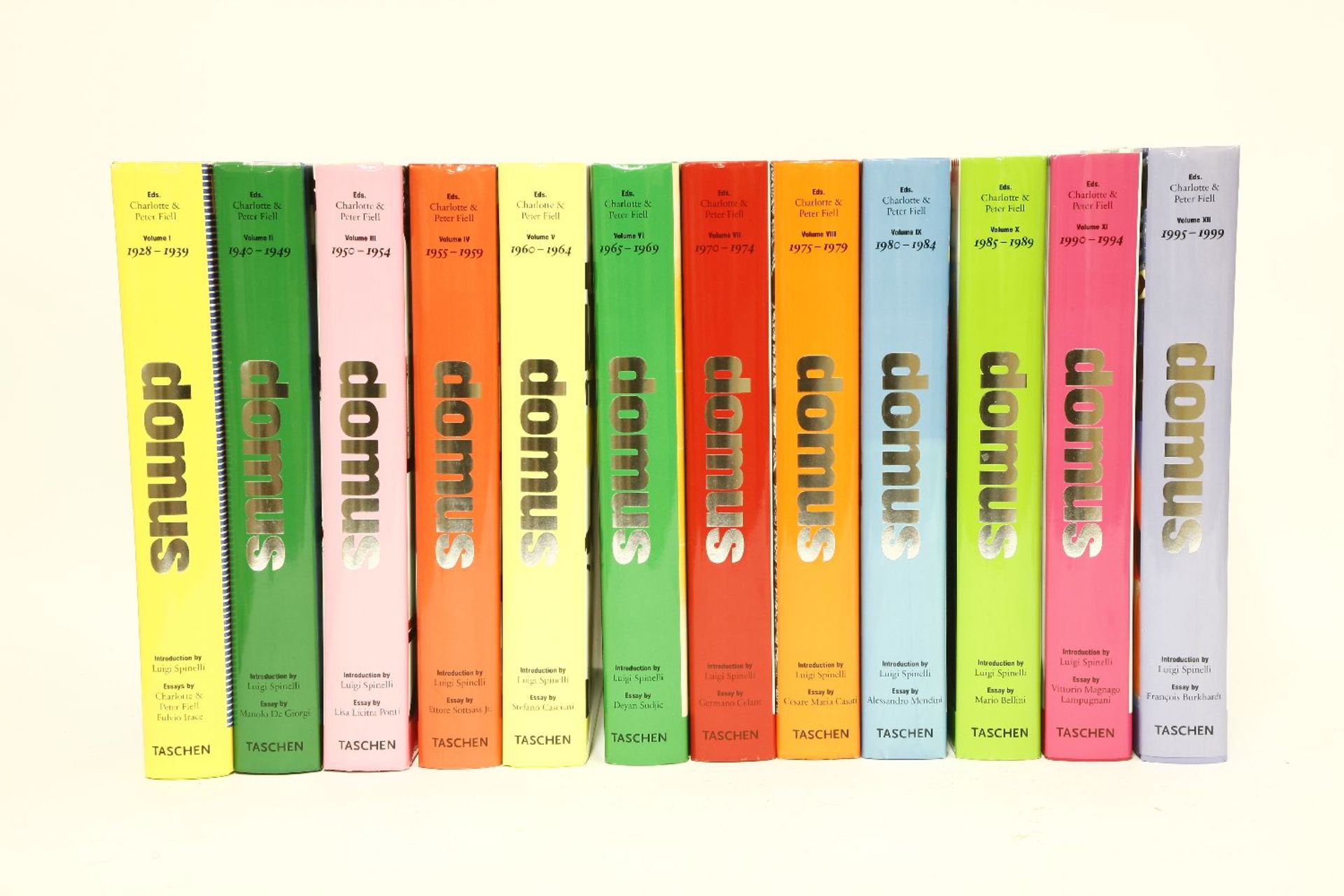 Domus: 1928-1999,twelve volumes, Koln, Taschen, 2006, hardback, all with dust jackets and the