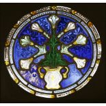 Two stained glass panels,attributed to A W N Pugin and possibly manufactured by Hardman & Co.,41 and