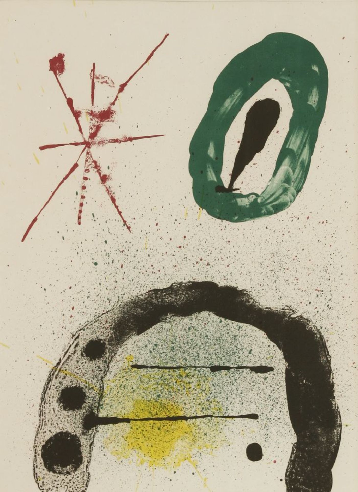 *After Joan Miro (Spanish, 1893-1983)FROM DERRIERE LE MIROIR Lithograph, number 139-140, 1963,