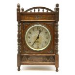 An Aesthetic walnut bracket clock, with a single fusee movement, the dial inscribed 'Barraud &