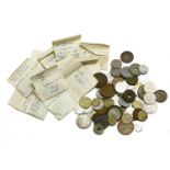 A collection of British and World coins, to include 18th Century and later examples