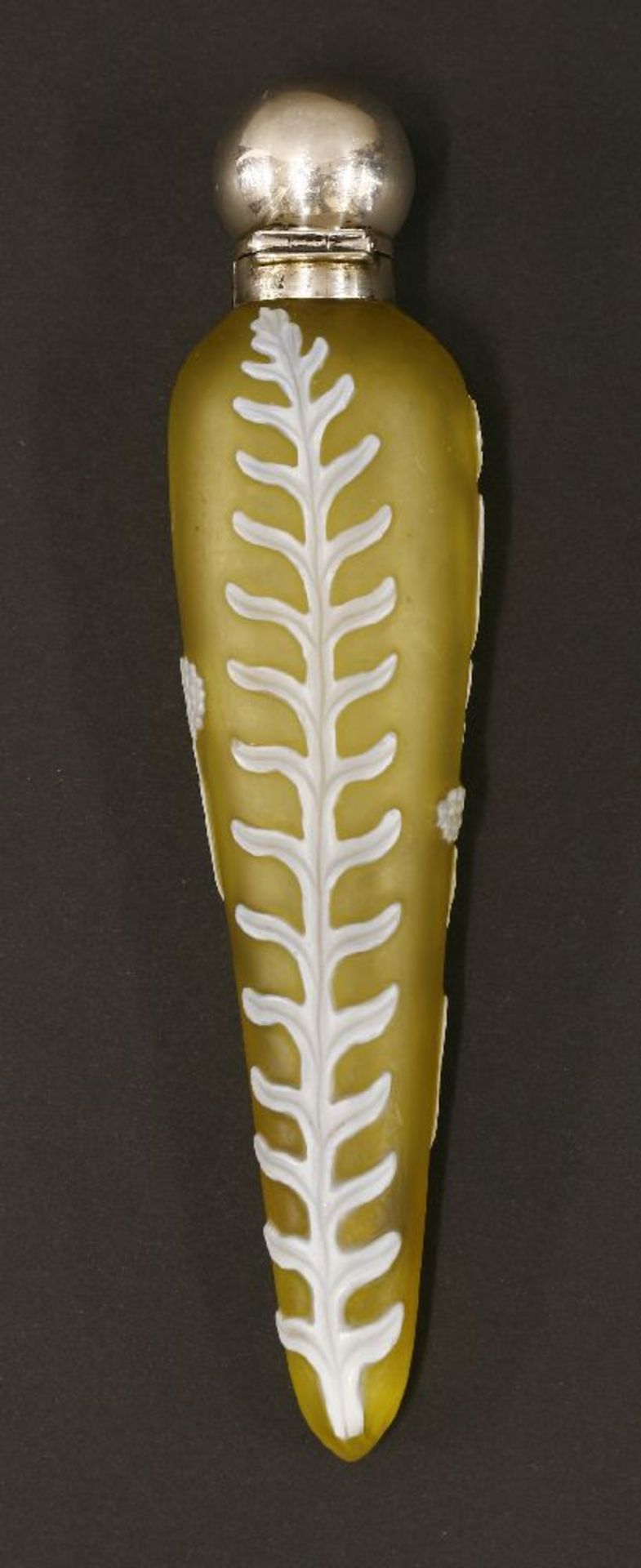 A cameo glass scent bottle,by Thomas Webb & Co, Stourbridge, the yellow glass body of elongated - Image 2 of 2