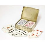 An Edwardian novelty silver miniature playing card box,Grey & Co., Birmingham 1907,of plain