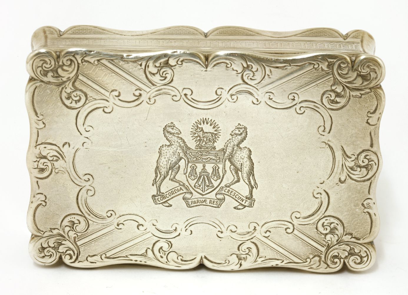 Of Livery Company and Masonic interest: a Victorian silver snuff box,E Smith, Birmingham 1850,of - Bild 3 aus 4