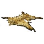 A tiger skin,with head mount, head 28cm wide220cm wide310cm long approximately