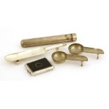 A collection of silver smoking related items,comprising:Deakin & Francis, Birmingham, 1926,an