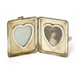 A Victorian silver travelling photograph frame,Henry S Brown, London (date letter worn), probably