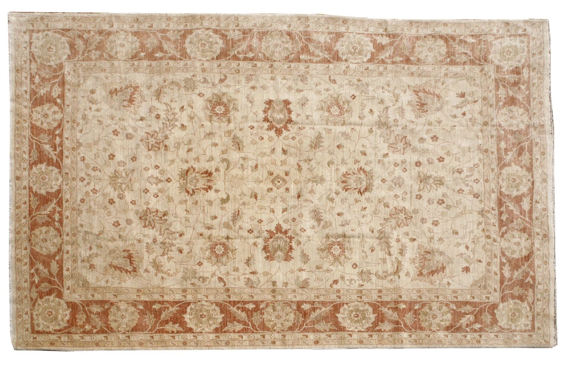 A large pastel ground carpet,with stylised foliate design,477 x 357cm