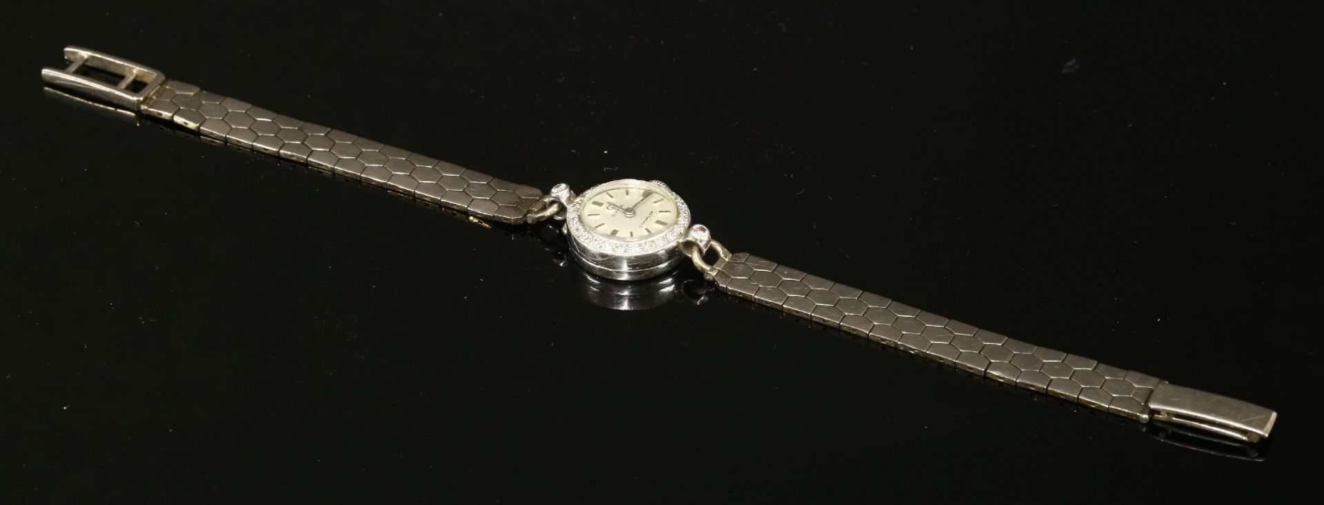 A ladies' diamond set Cyma mechanical cocktail watch on a later bracelet, a circular case and - Image 2 of 3