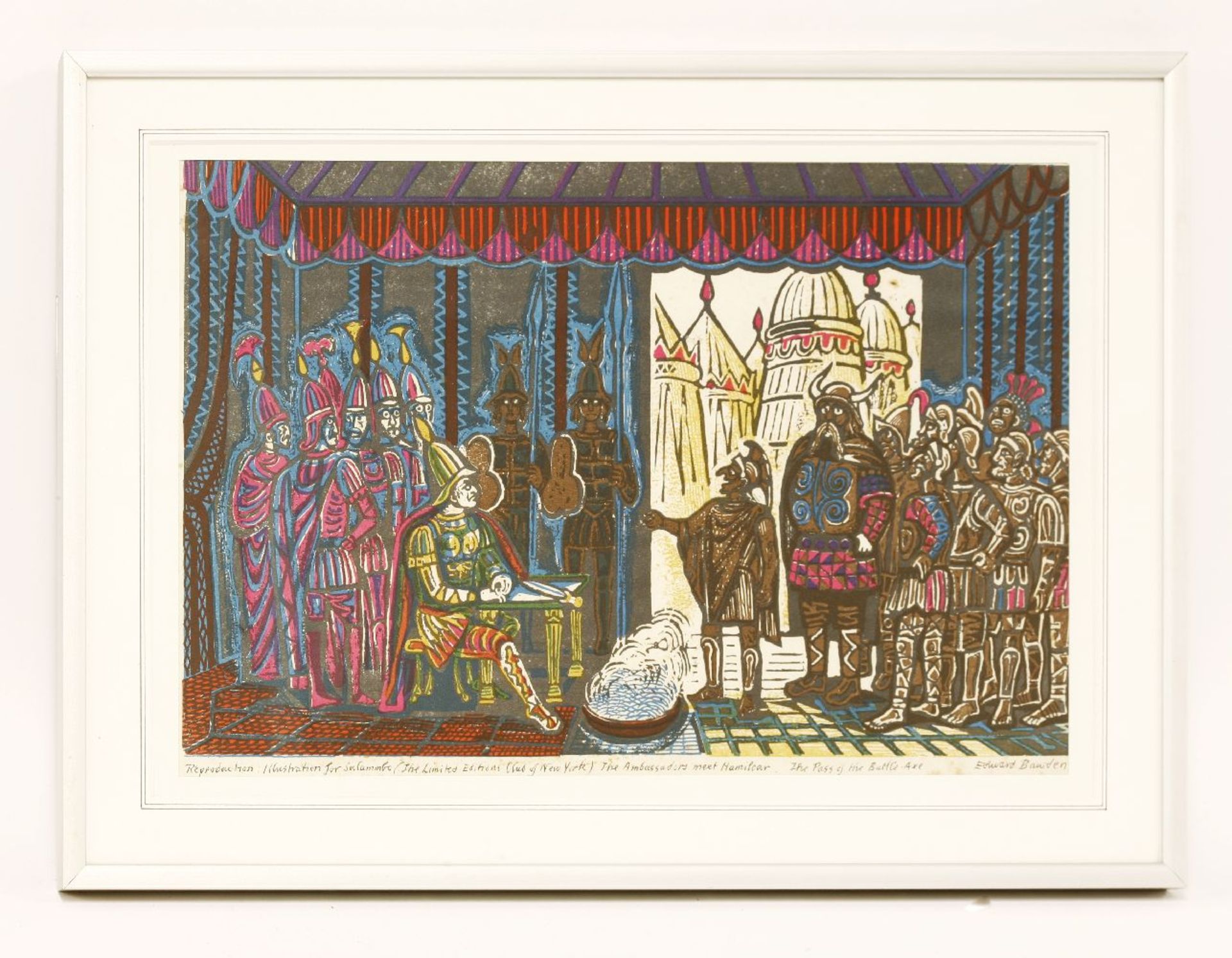 *Edward Bawden RA (1903-1989)'THE AMBASSADORS MEET HAMILCAR: THE PASS OF THE BATTLE-AXE' - AN - Image 2 of 6