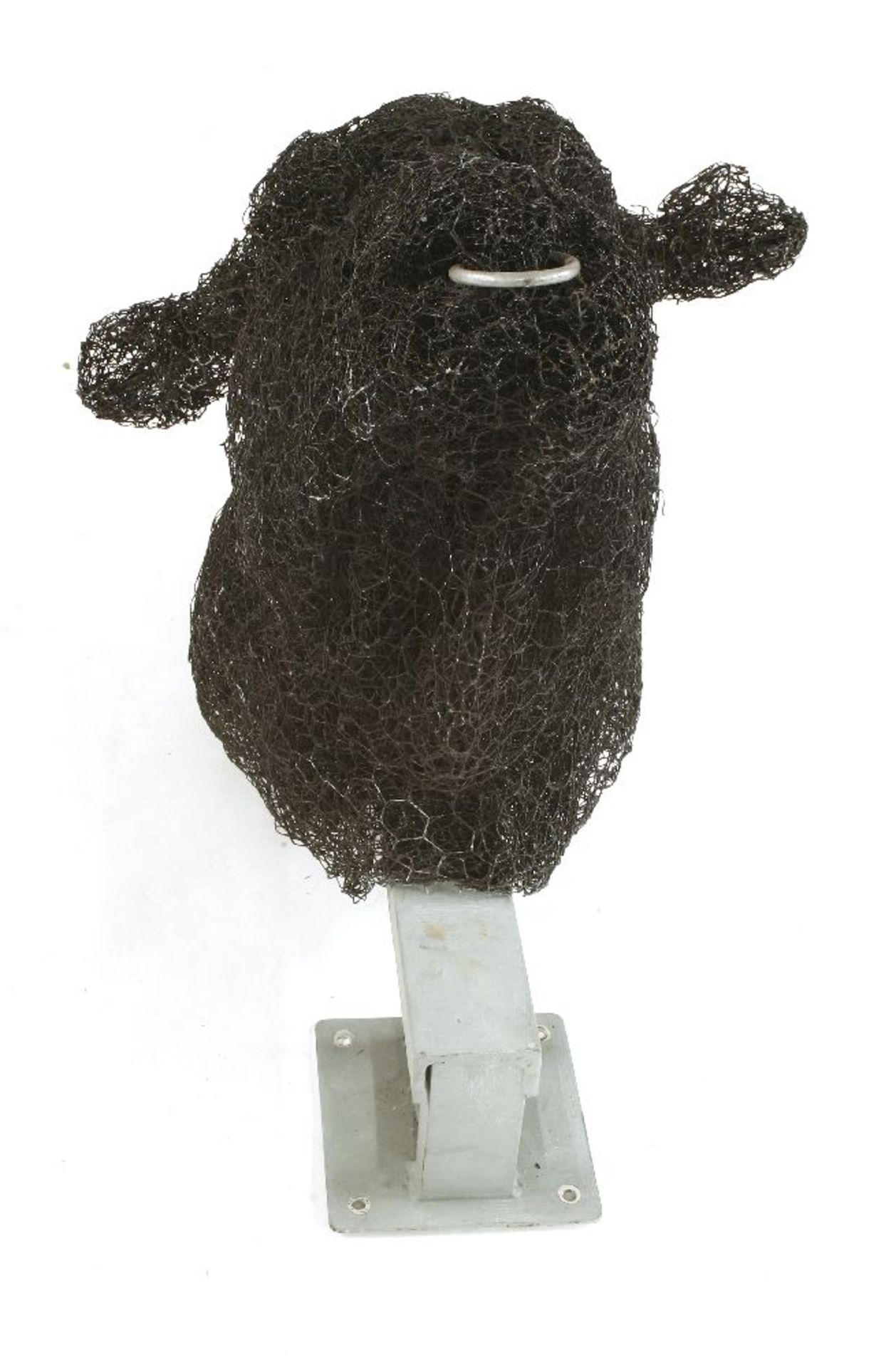 *Rupert Till (contemporary)HEAD OF A BULLWire sculpture, on an iron wall bracket90cm high*Artist's - Image 3 of 3