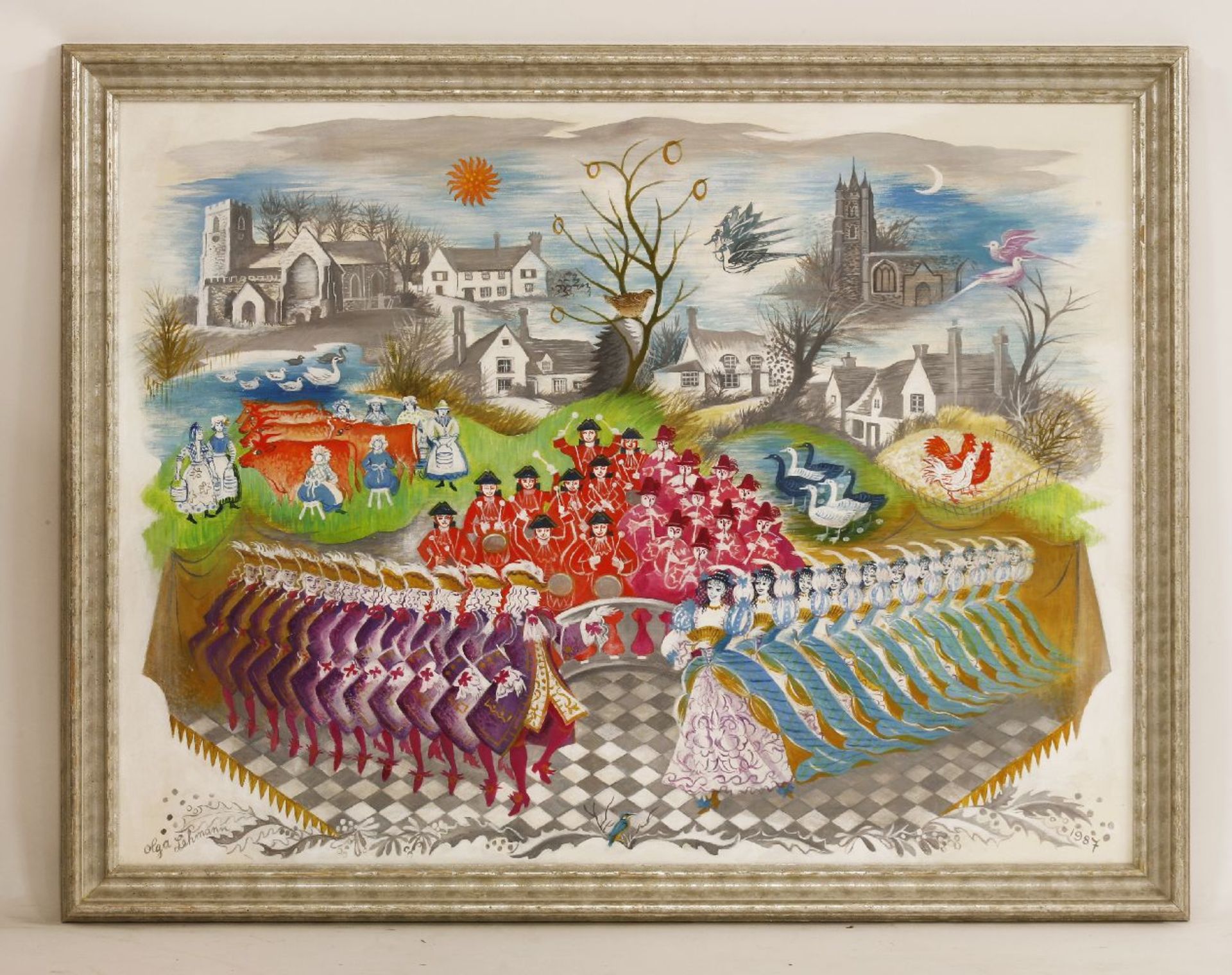 *Olga Lehmann (1912-2001)THE TWELVE DAYS OF CHRISTMAS AT SAMPFORD, ESSEXSigned l.l. and dated 1987 - Image 2 of 4