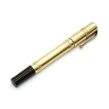 An 18k rolled gold Columbus fountain pen, with retractable 14k nib