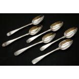 Six George III Scottish silver table spoons, marks for Edinburgh 1810, makers mark if F G Francis