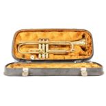 A Boosey and Hawkes B400 trumpet, in fitted case
