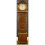 A possibly Scottish mahogany long cased clock (a/f), 203cm high