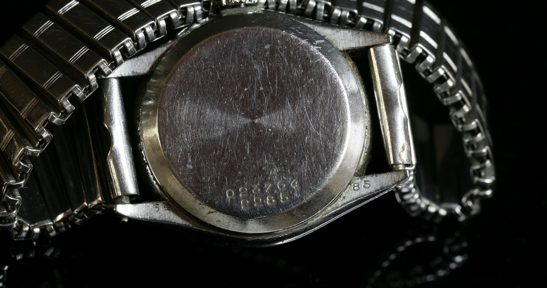 A gentlemen's stainless steel Rolex mechanical watch, c.1926, model no. 2285, a circular ivory- - Image 2 of 2