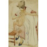 *Frank Dobson (1886-1963)MOTHER AND CHILDPencil and watercolour34 x 22cm*Artist's Resale Right may