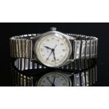 A gentlemen's stainless steel Rolex mechanical watch, c.1926, model no. 2285, a circular ivory-