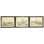 Three St Albans steeplechase colour prints, 31 x 44 cm