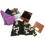 A collection of vintage clothes, to include a Barbara Lewis black crepe dress with bead detail, A