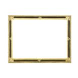 A large ebonised and gilt wall mirror, with rectangular bevelled plate, 120cm wide, 92cm high