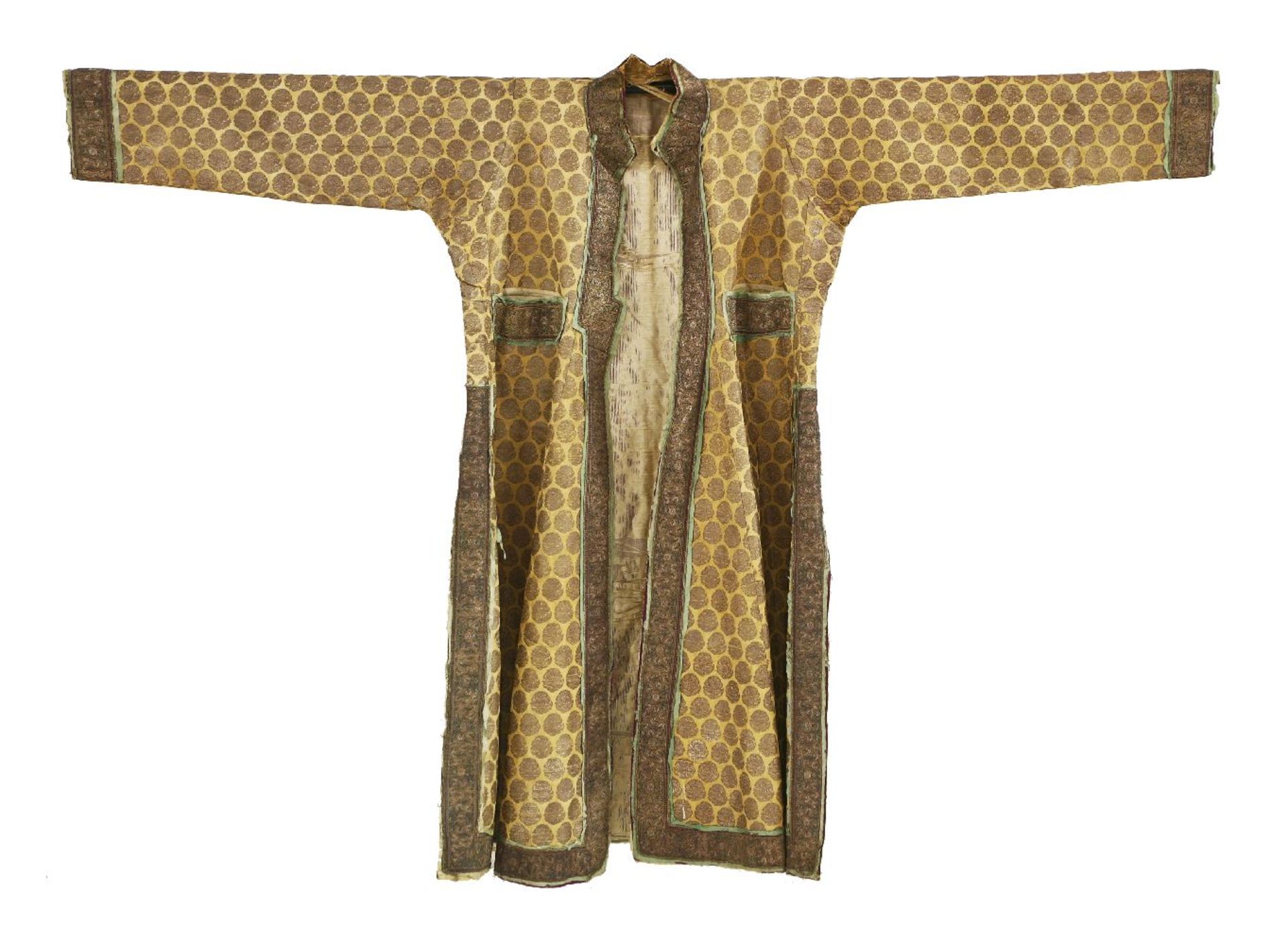 An Indian embroidered jacket,19th century, 126cm long