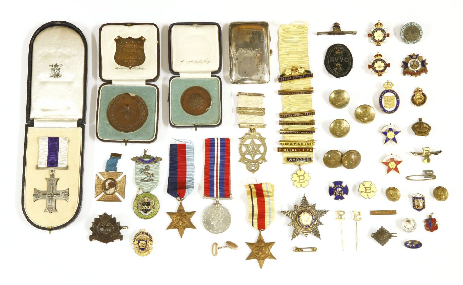A World War II Military Cross group of four medals,to Major Alfred Thomas Alexander Wallace, the