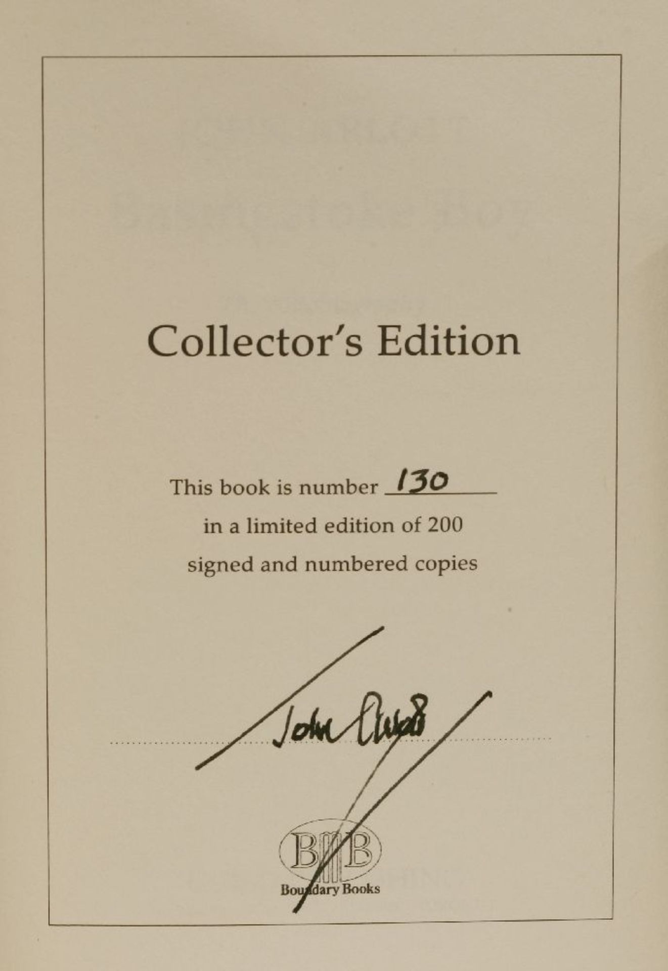Cricket- Signed copies: 1- Arlott, John: Basingstoke Boy : the Autobiography. Boundary books, - Image 2 of 5