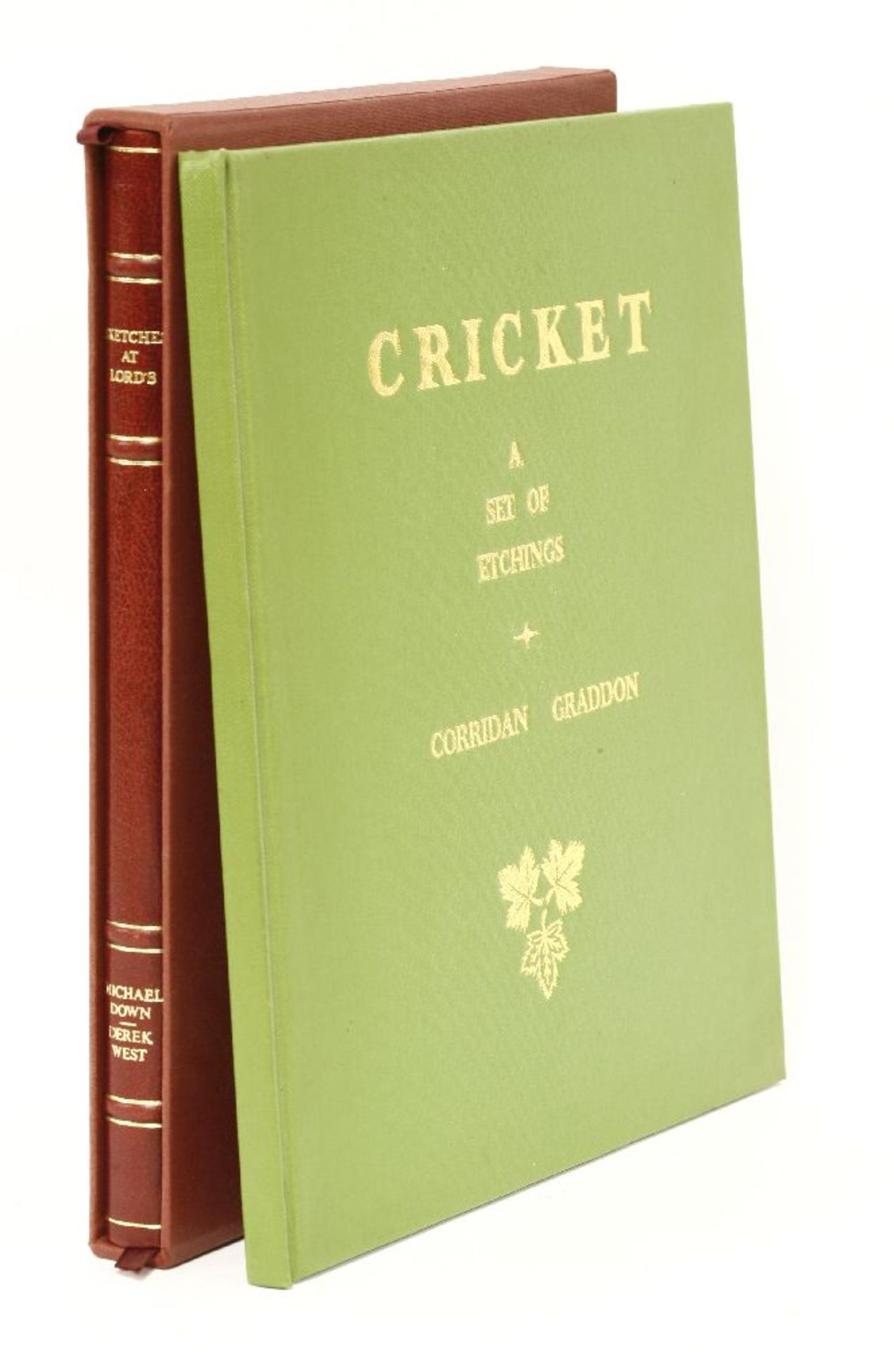 Cricket- Signed copies: 1- Graddon, Corridan: Cricket: A Set Of Etchings. Graddio Press, St. Albans,