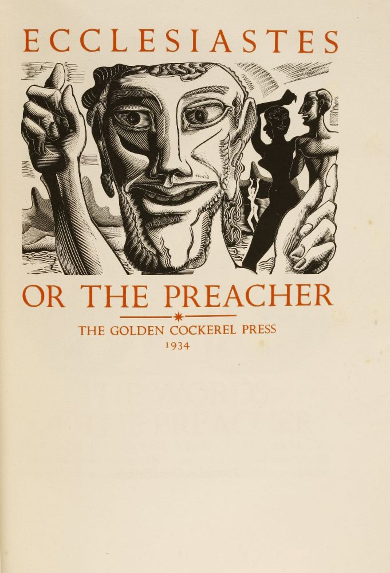 Hughes-Stanton, Blair: THE BOOK OF ECCLESIASTES OR THE PREACHER. GOLDEN COCKEREL PRESS, 1934, The - Image 2 of 2