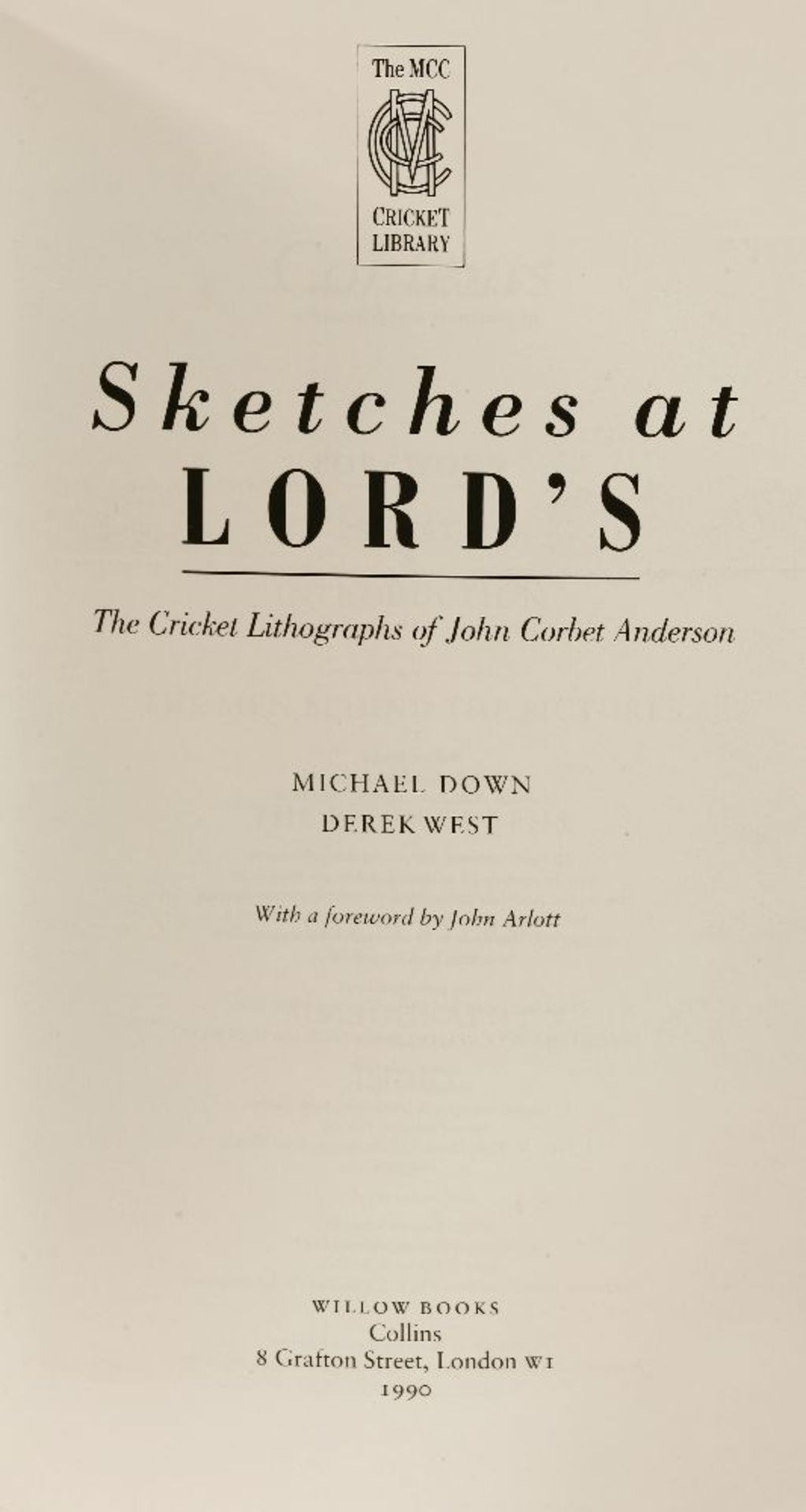 Cricket- Signed copies: 1- Graddon, Corridan: Cricket: A Set Of Etchings. Graddio Press, St. Albans, - Image 4 of 5