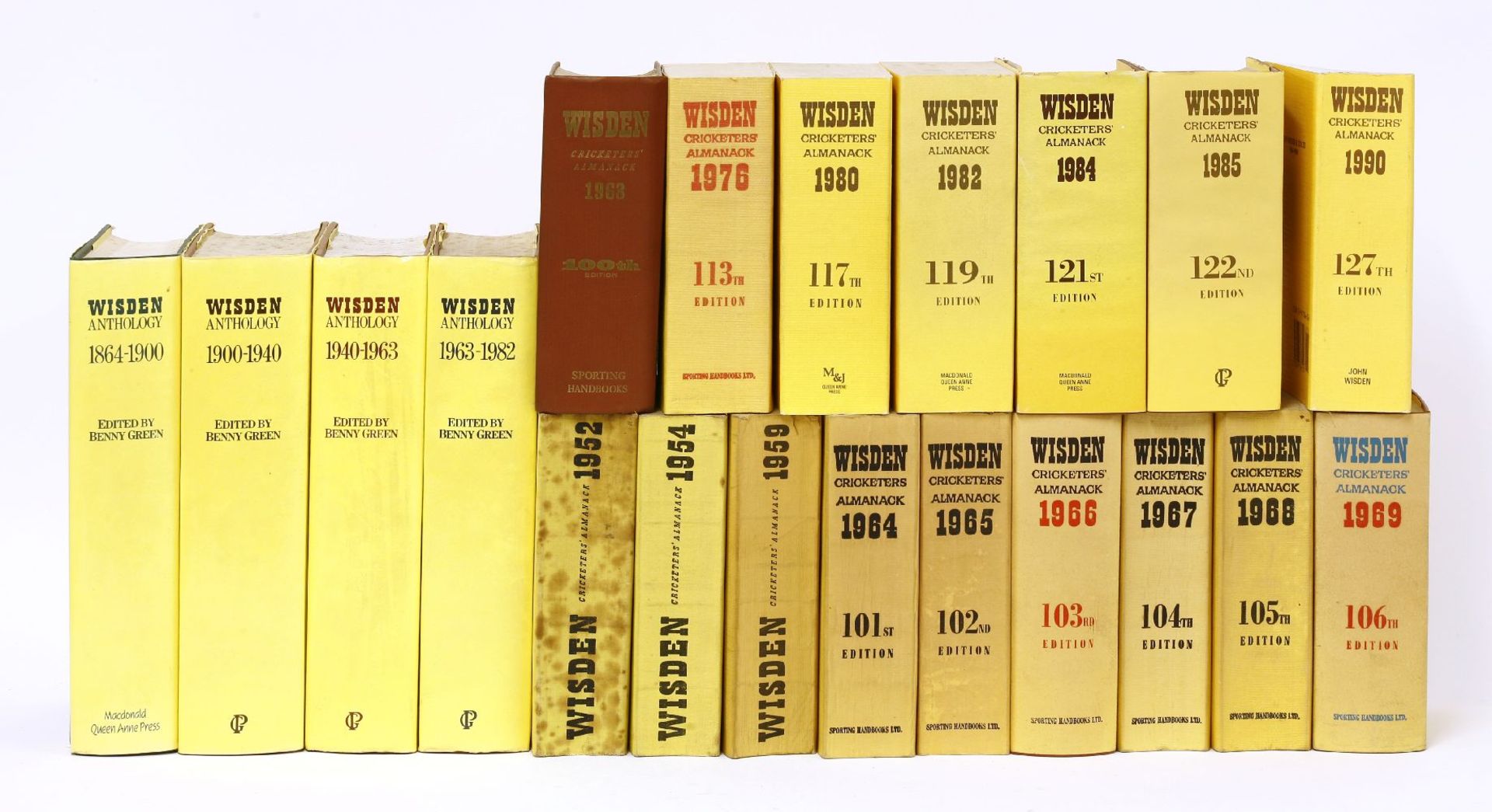 Wisden's Cricketers' Almanack: 1952(Original Limp linen); 1954(Original Limp linen); 1959(Original
