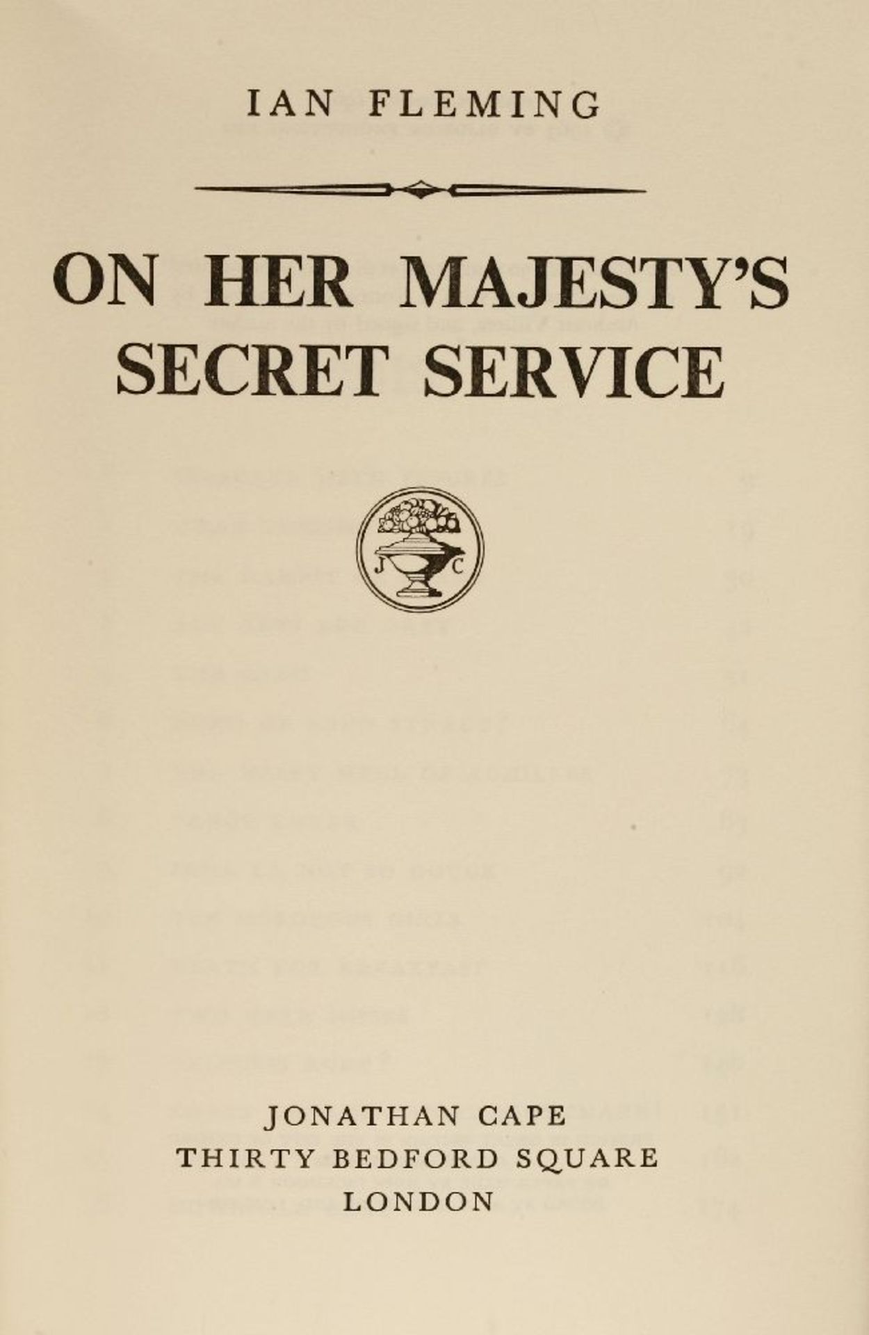 FLEMING, Ian (First Editions with dws): 1- On Her Majesty's Secret Service. J. Cape, 1963, First - Image 4 of 7