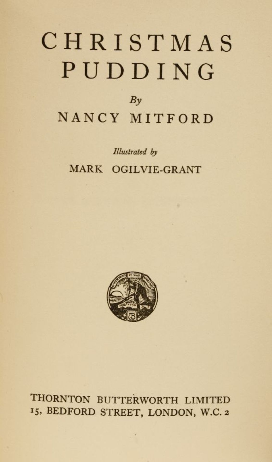 MITFORD, Nancy: Christmas Pudding. Thornton Butterworth 1932, First edition, First impression, - Image 2 of 2