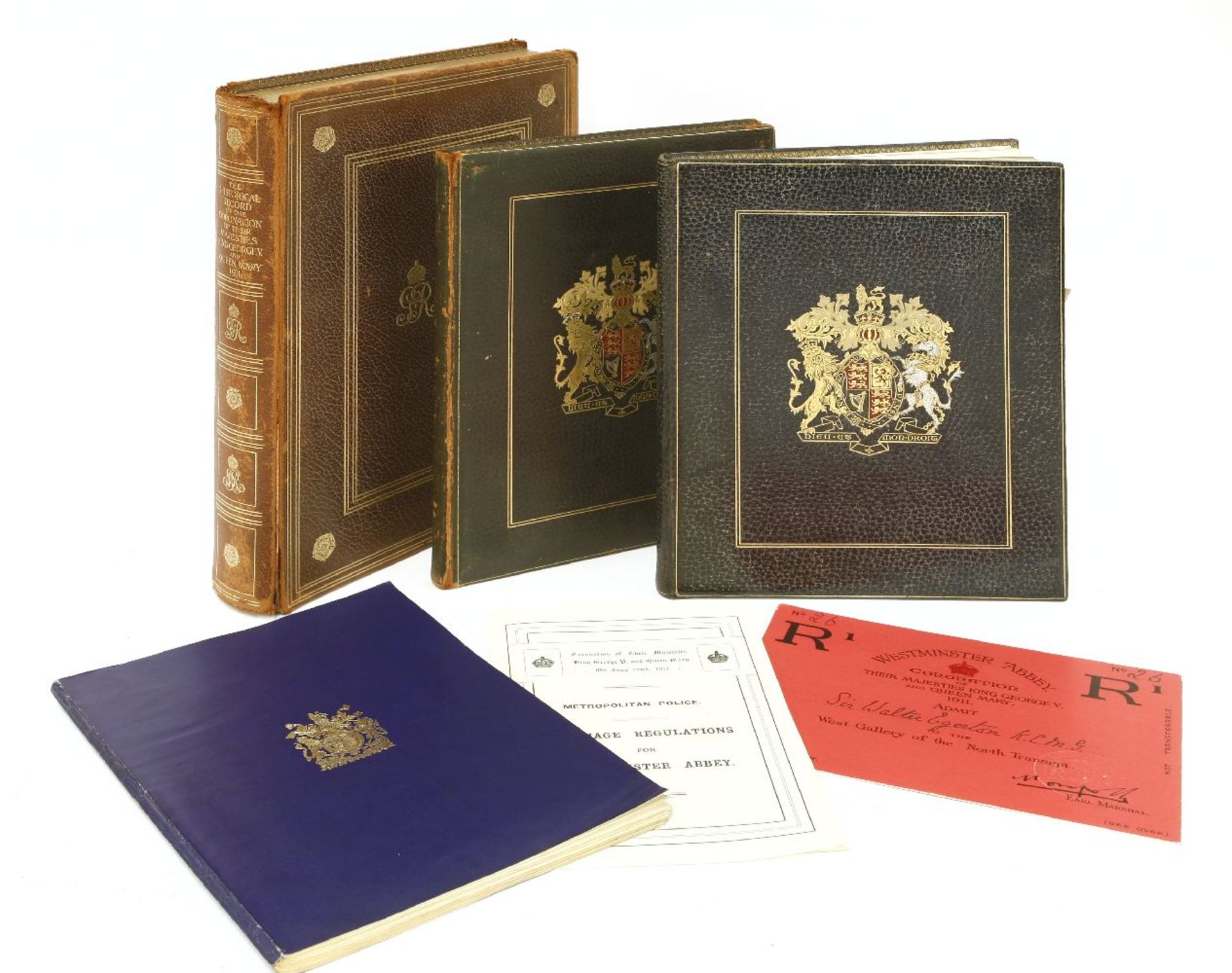 Coronation of King George V & Queen Mary, 22 June, 1911. Ceremonial volume, 70pp with 2 plans.