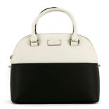 A Kate Spade black and white Grove Street 'Carli' handbag,with monochrome leather exterior, gold-